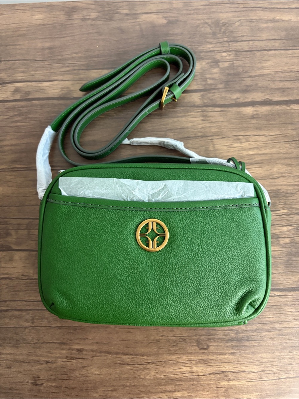 Fossil Pebbled leather Green Crossbody Bag